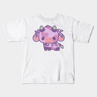 fluffy lavender cow Kids T-Shirt